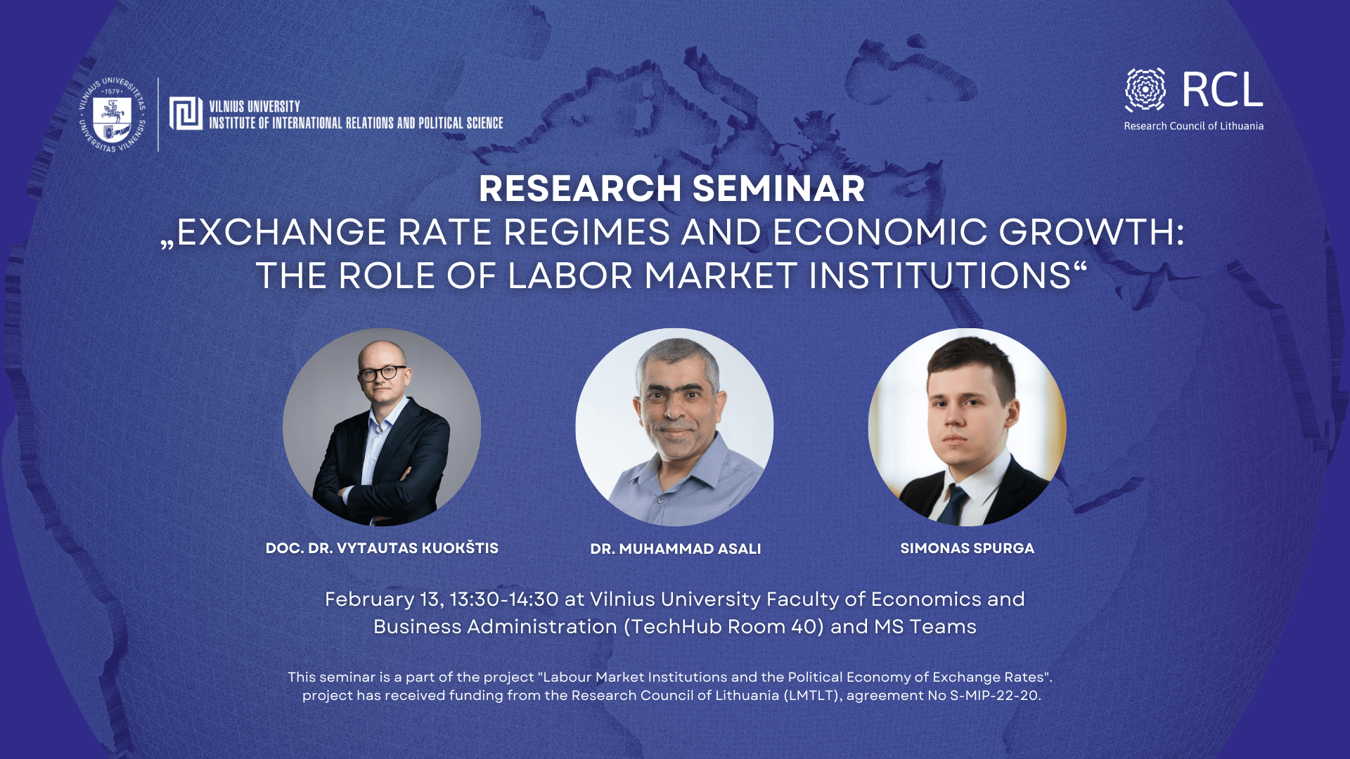 VU EVAF vyko VU TSPMI tyrėjų seminaras „Exchange Rate Regimes and Economic Growth: The Role of Labor Market Institutions“