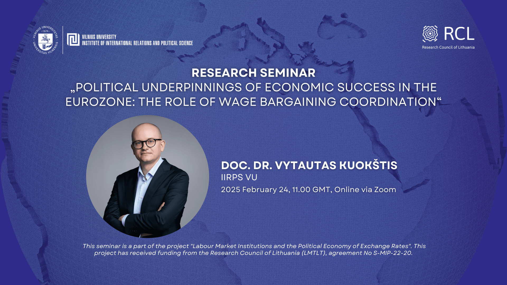 VU TSPMI vyko nuotolinis mokslinis seminaras „Political underpinnings of economic success in the Eurozone: The role of wage bargaining coordination“